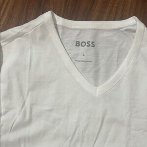 Boss Classic White V-Neck Tee